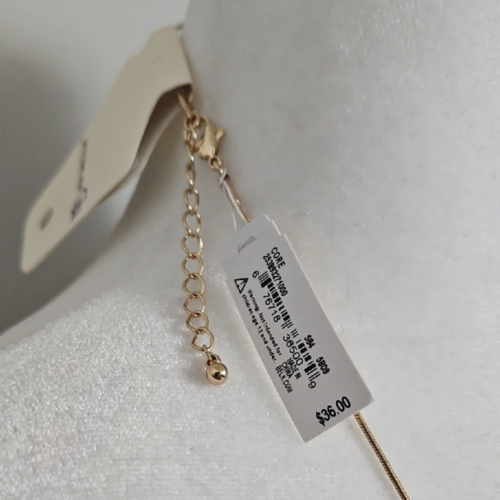 NWT New Directions Gold Pendant Necklace